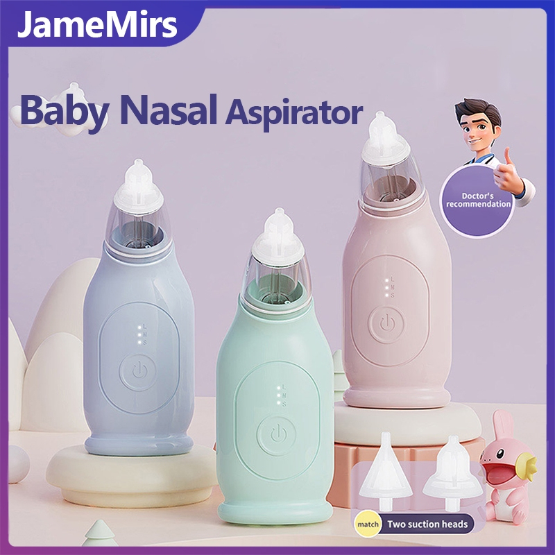JameMirs เครื่องดูดน้ำมูกเด็ก ที่ดูดน้ำมูก อัตโนมัติ แบบใช้ไฟฟ้า 3 หัว แจกแหนบ