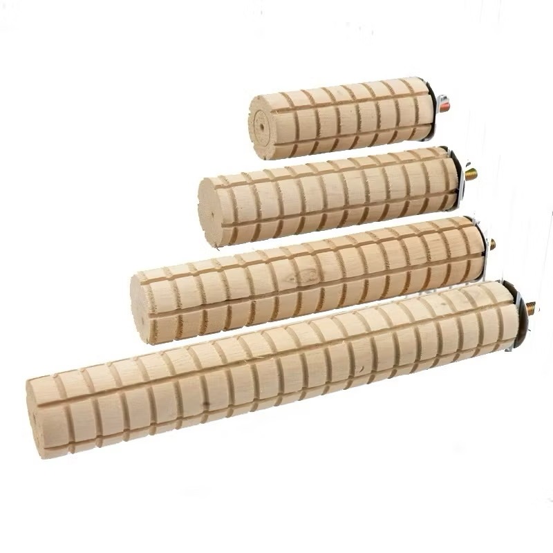 A-32 คอนไม้ [ลายตาราง หนา3ซม.] คอนติดกรง คอนนกแก้ว ทำจากไม้ธรรมชาติ