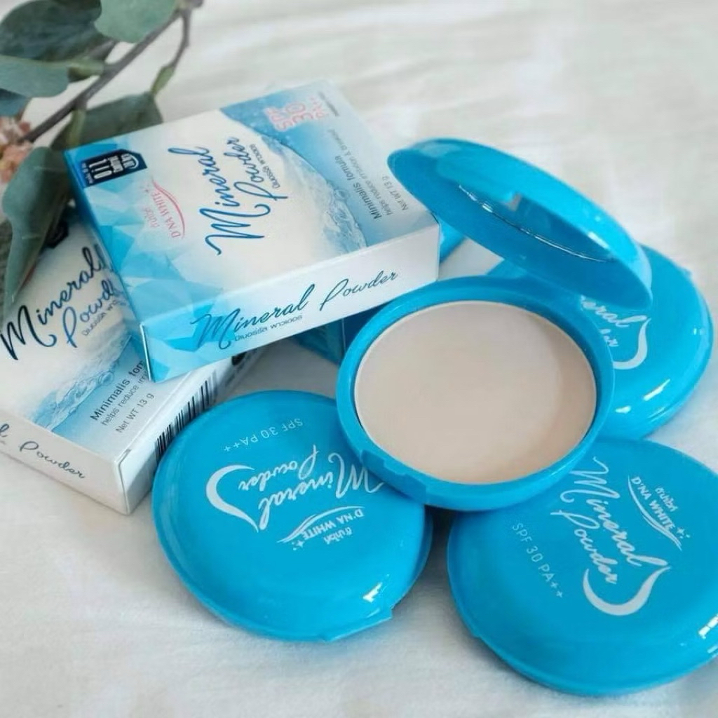 ❤️ของแท้❤️แป้งพัฟ แป้งแมท แป้งเบลอผิว ดีน่าไวท์ DNA White Mineral Powder แป้งพัฟน้ำแร่ คุมมัน 18 ชั่วโมง - รูปที่ 3