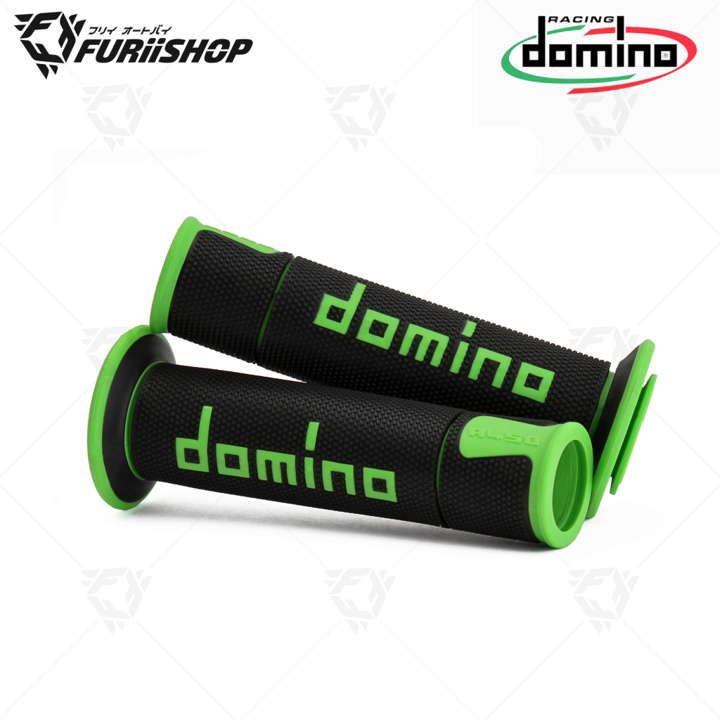 ปลอกแฮนด์ DOMINO A450 ปลายเปิด ดำ-เขียว