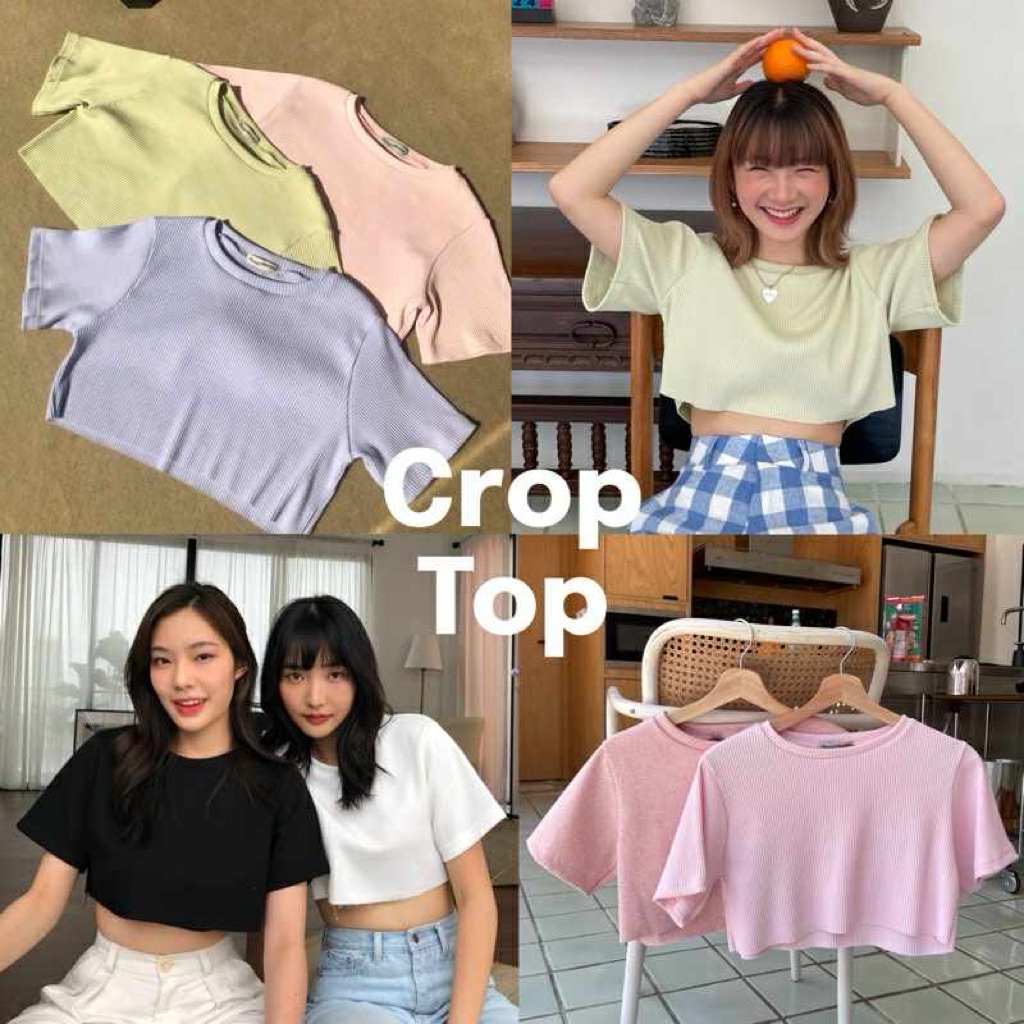 ส่งต่อ Crop Top - Sleepy Murphy สีเบบี้บลู