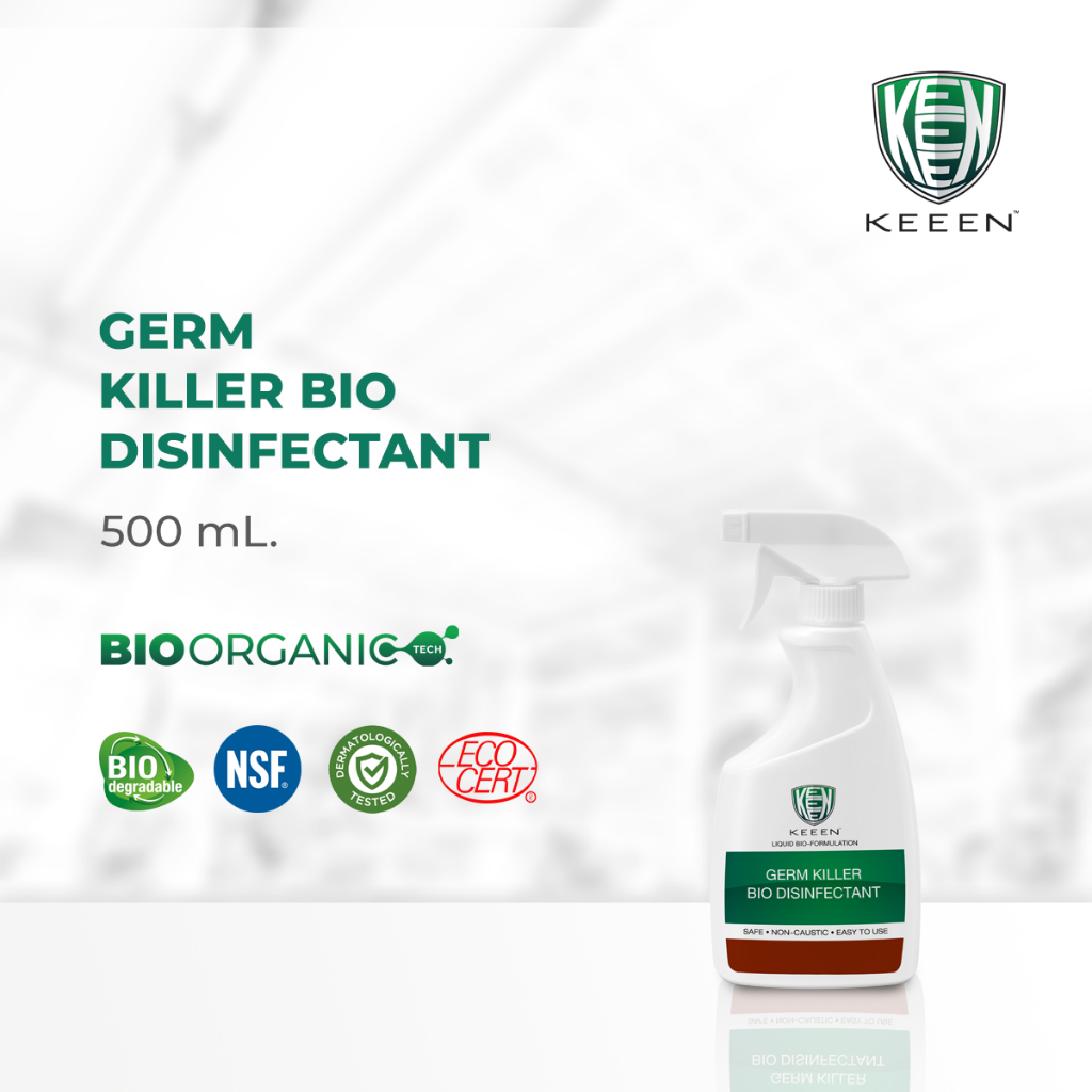 Keeen ผลิตภัณฑ์ฆ่าเชื้อ ขจัดคราบพื้นผิว - GERM KILLER BIO DISINFECTANT *Green tea*  500 ml