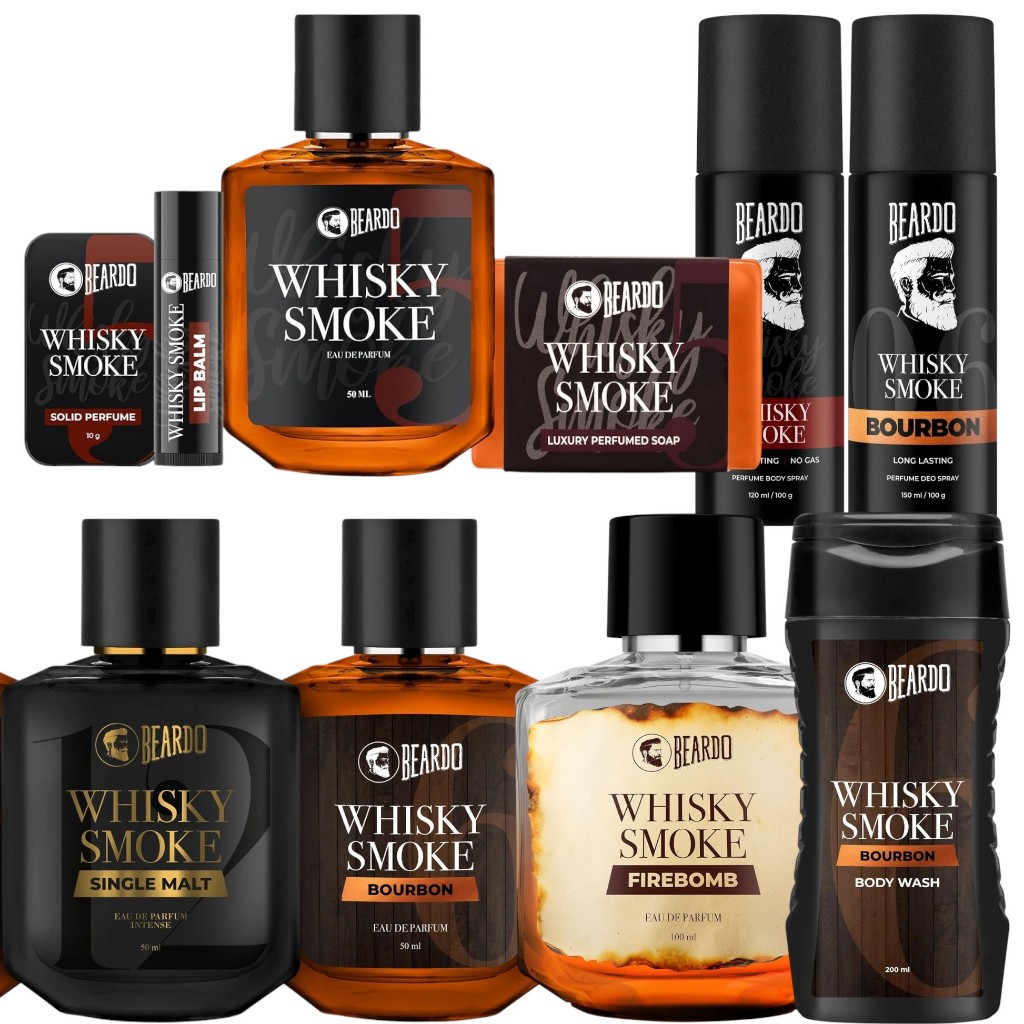Beardo Whisky Smoke Perfume,Bodywash,Deodorant,Lipbalm