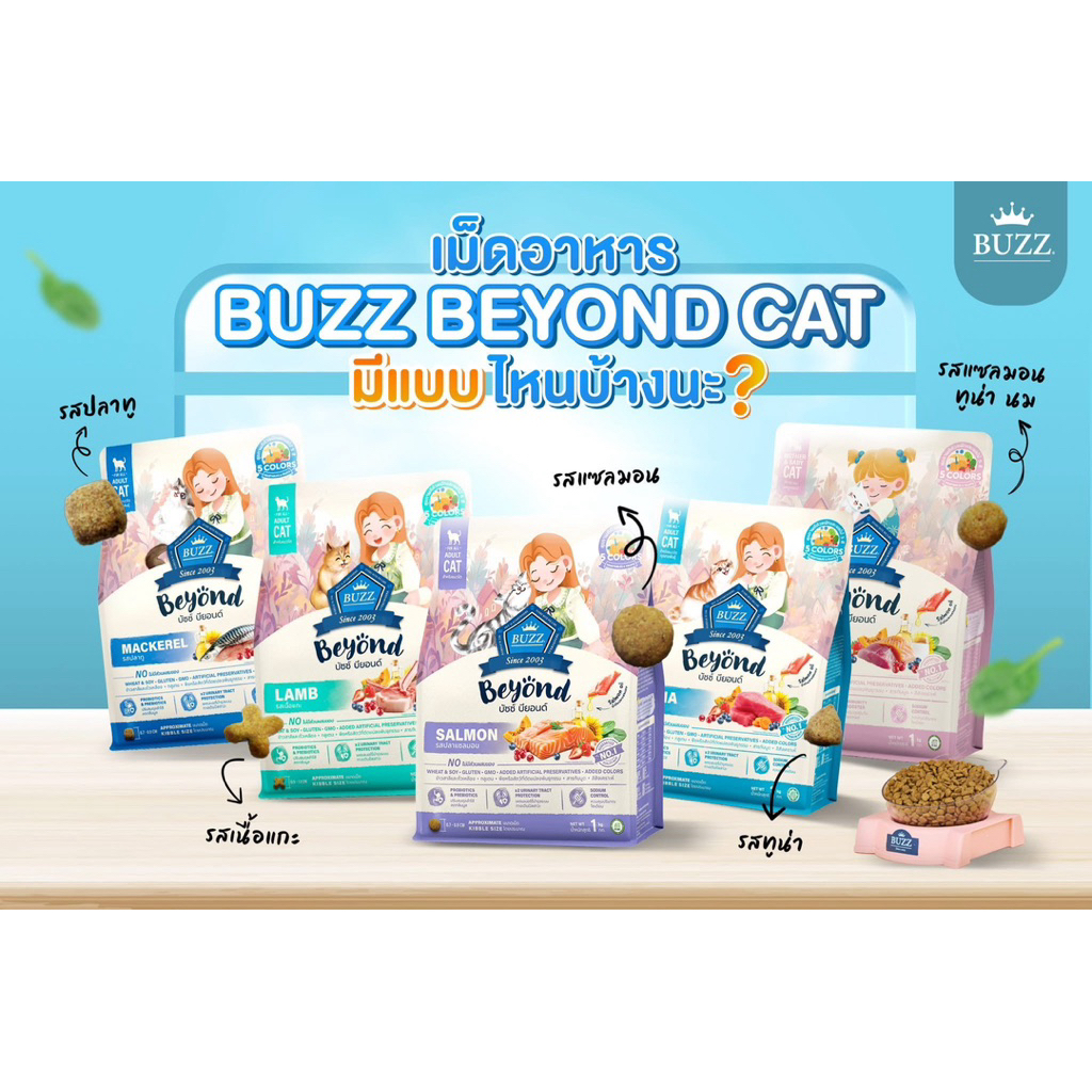 Buzz beyond 1 kg. อาหารแมวขายดี 💓