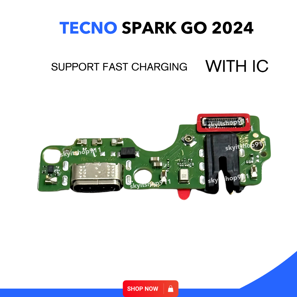 ชุดบอร์ดชาร์จ TECNO Spark Go 2024 ก้นชาร์จ ตูดชาร์จ Spark Go 2024 สินค้าตรงรุ่น tecno