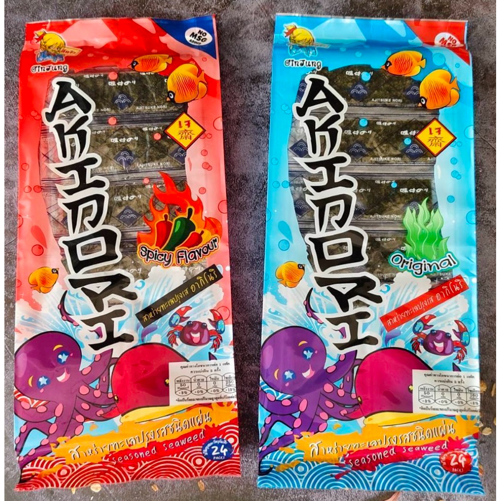 สาหร่ายทะเลปรุงรส อากิโนริ 24packs