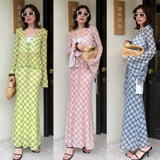 9956 STUDIOX2 PRINTED TULLE TOP + SKIRT (smlxl690฿) เซ็ต เสื…