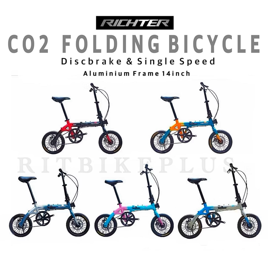 New2026 จักรยานพับได้ RICHTER รุ่น Z20 เฟรมอลู ชุดเกียร์Shimano 7 spล้อ 20 นิ้ว ดิสก์เบรคหน้าหลัง(แถมกระเป๋าเกี่ยวแฮนด์)