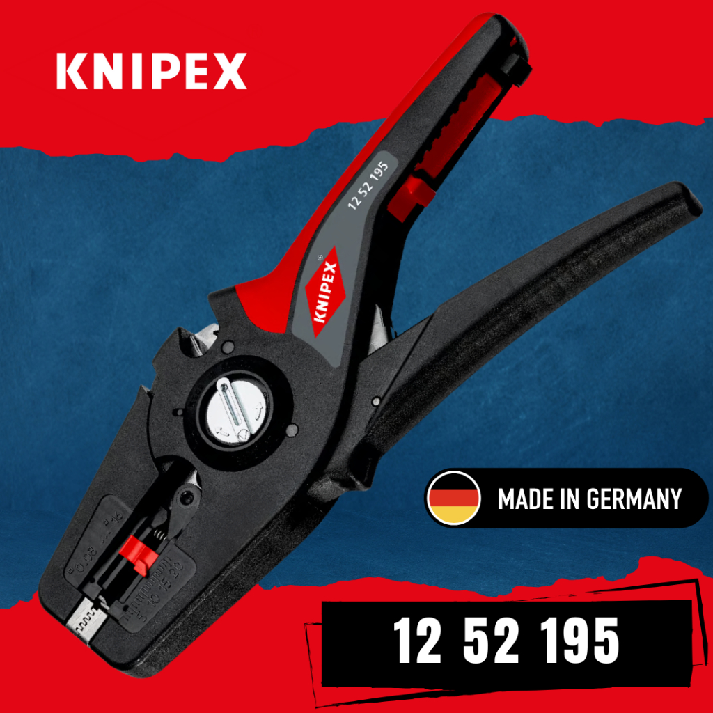 KNIPEX คีมปอกสายไฟ แบบอัตโนมัติ 8 นิ้ว No.12 52 195