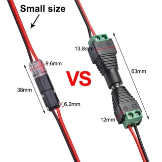 ข้อต่อสายไฟเสียบเร็ว 10ตัว ◀️ส่งจากไทย​▶️ ไม่ต้องบัดกรี Quick Wire Connector 1/2/3 PIN กันน้ำ รถยนต์