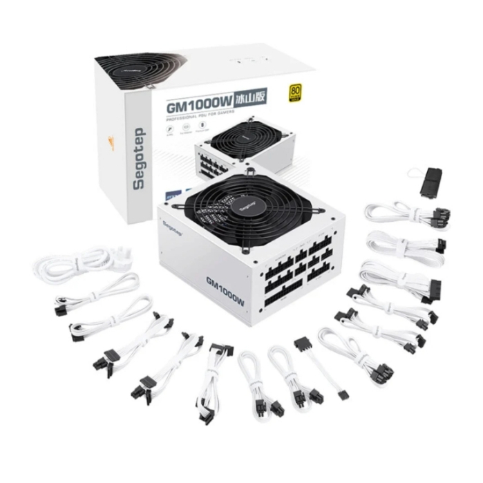 POWER SUPPLY (80+ GOLD) 1000W SEGOTEP GM1000W WHITE