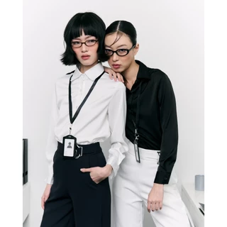 Lawyer Store | [8251175] เสื้อเชิ้ตแขนยาว ผ้าเงา silk satin หรูหรา สำหรับผู้หญิง เสื้อเชิ๊ต มีให้เลือก 7สี