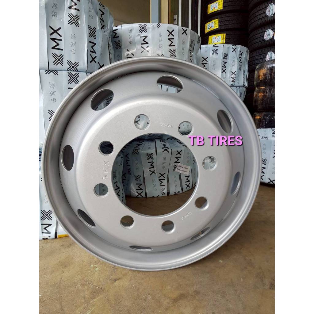 กะทะล้อ 8.25x22.5 8รู 14 มม. MS-KC04 WHEEL (ห่อฟ้า)	 // MX