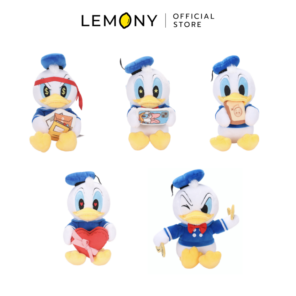LEMONY พวงกุญแจตุ๊กตาโดนัลด์ดั๊ก ขนาด 12CM One day of Donald Duck Collection