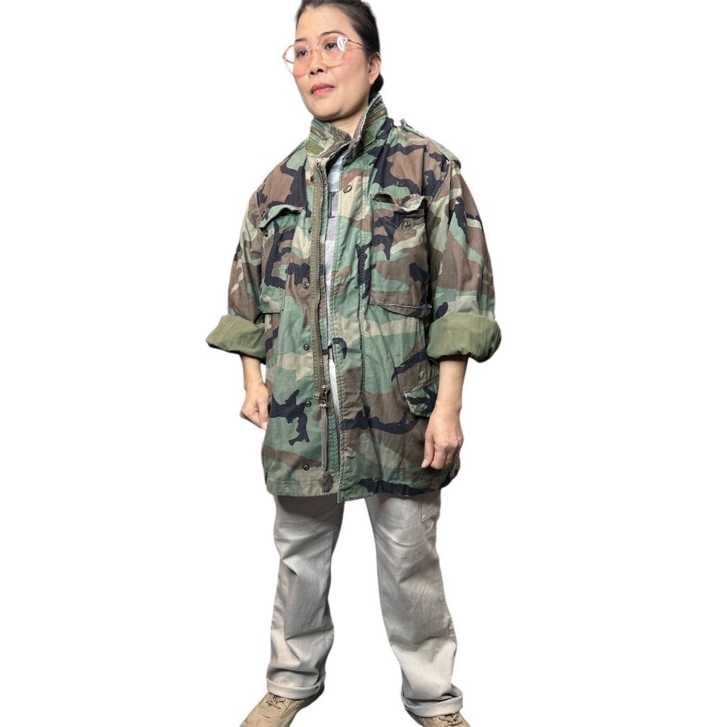 เสื้อM65ลายwoodlandเสื้อวินเทจ