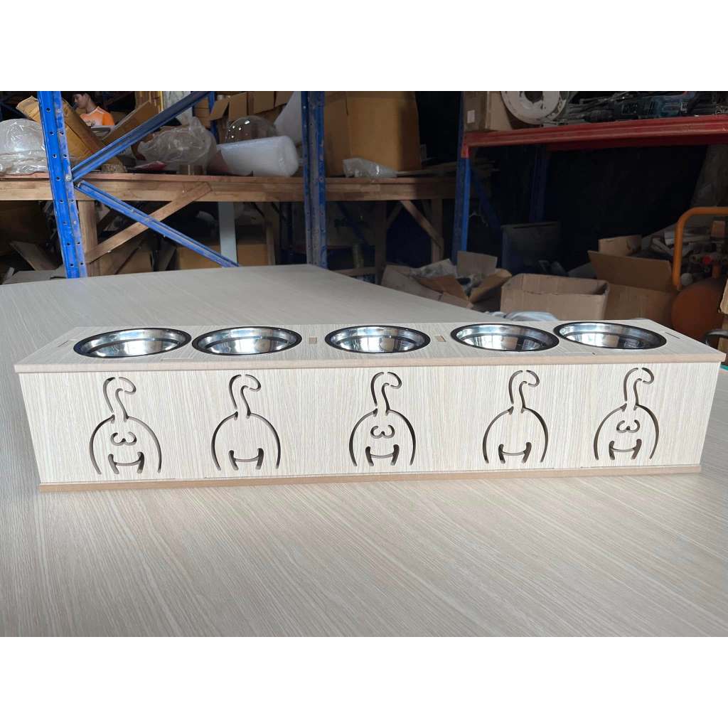 ( ชาม คุณเเม่ลูกดก : 5 HO )” รวมชามแล้ว“ 5 หลุม พร้อมส่ง ชามอาหารสัตว์ รูปที่ 4