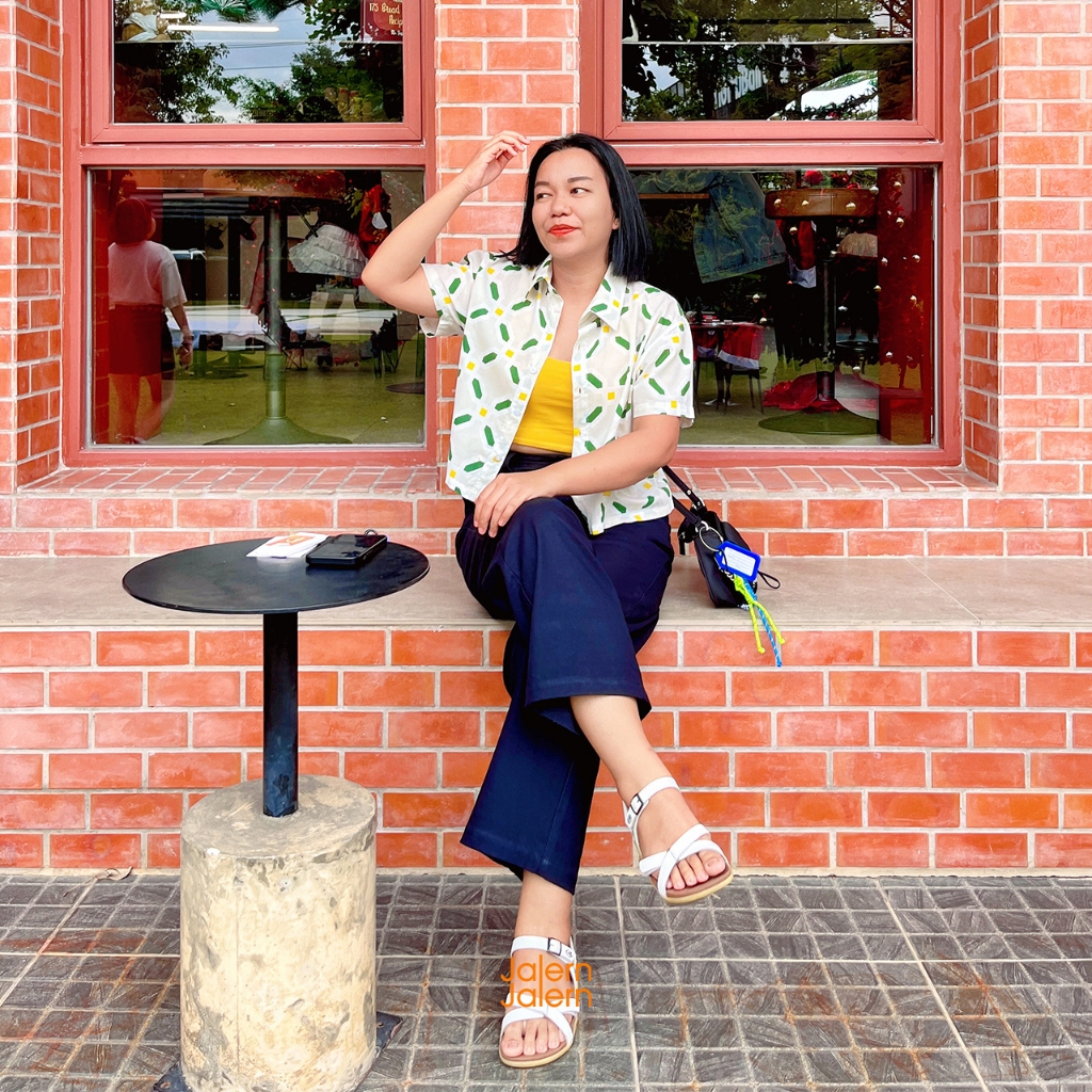 JL003 / Octagon Shirt 🔶 เสื้อเชิ้ตสีเทาลาย8เหลี่ยม 🟧 Korean Cotton 100%