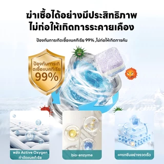 เยอรมนี JASMEEN น้ำยาทำความสะอาดเครื่องซักผ้า ฆ่าเชื้ออย่างเข้มข้น ขจัดคราบตะกรัน เม็ดฟู่ อุปกรณ์ทำความสะอาดขจัดคราบ