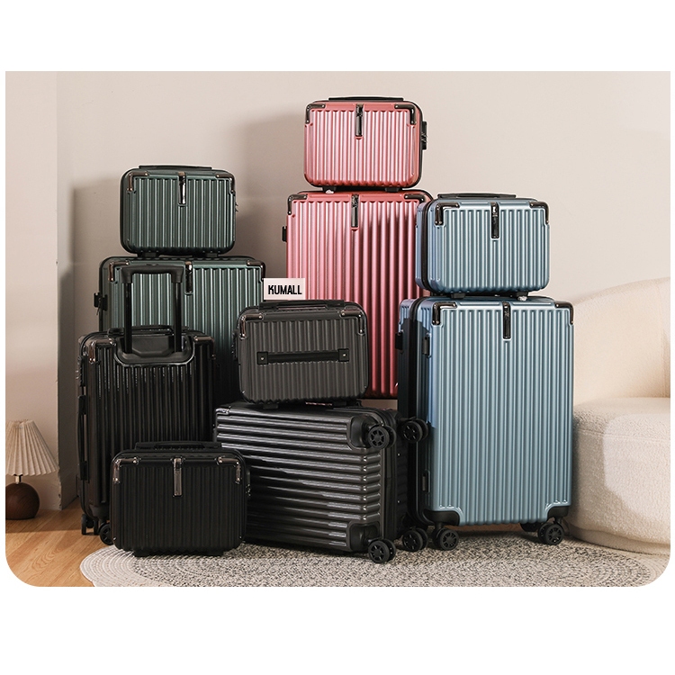 KUMALL กระเป๋าเดินทาง  กระเป๋าเดินทางล้อลาก น้ำหนัก เบา 4ล้อคู่ หมุนได้ 360 องศา ทน ความจุขนาดใหญ่ L
