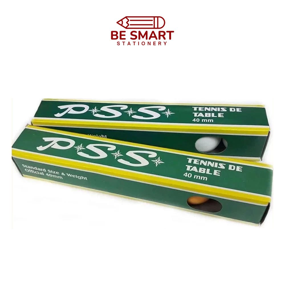 (6 ลูก) ลูกปิงปอง P.S.S เทเบิลเทนนิส พีเอสเอส เหมาะสำหรับผู้เริ่มต้นฝึกปิงปอง นักเรียนทั่วไป สีขาว/สีส้ม ขนาด 40 mm