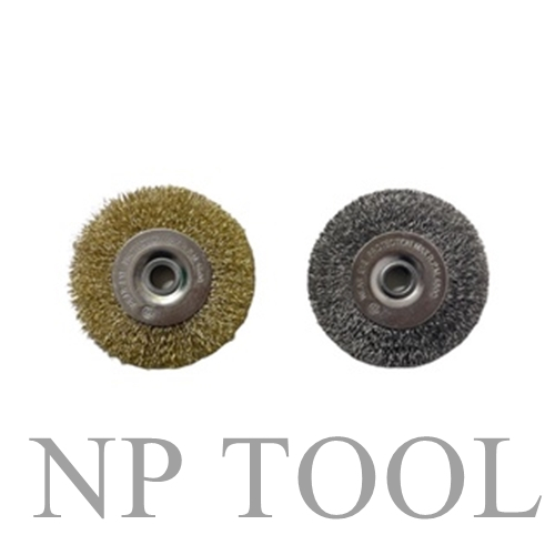 NP-502 แปรงลวดกลม 4 นิ้ว  มี2แบบ (สีทอง , สีเงิน)