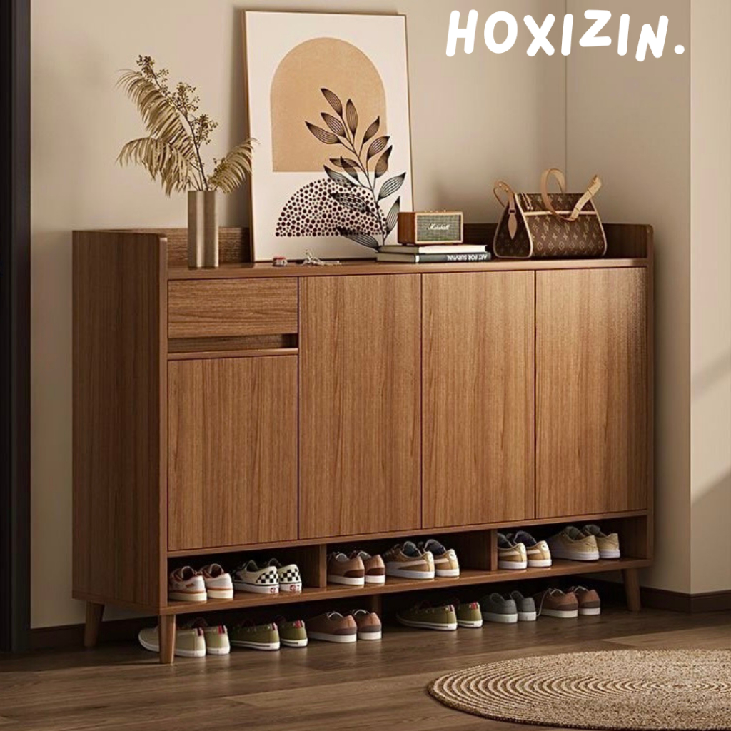 ตู้รองเท้า ตู้เก็บของอเนกประสงค์มีลิ้นชัก Shoes Cabinet เคาน์เตอร์วางของ สวยจัดเก็บได้เยอะ แข็งแรง