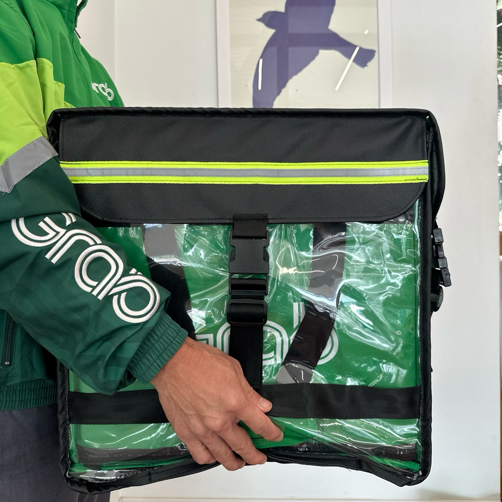 เคสใสคลุมกล่องไรเดอร์ GRAB/LINEMAN/LALAMOVE/SHOPEE (0.9 มม. หนาพิเศษ) กันUV☀️ กันฝน💦 ช่วยยืดอายุการใช้งานกล่อง พร้อมส่ง🚛 - รูปที่ 3