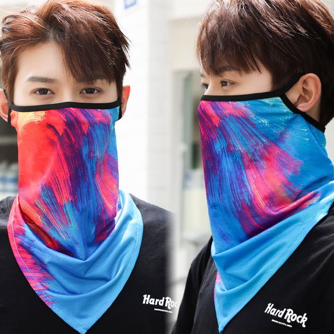 New Sunmaskพรีเมี่ยม ผ้าบัฟกันแดด สไตล์เกาหลี หน้ากากกันแดด มีรูเกี่ยวหู ป้องกันแสงยูวี ผ้าพันคอ ผ้าเรย่อน พร้อมส่งจากไท