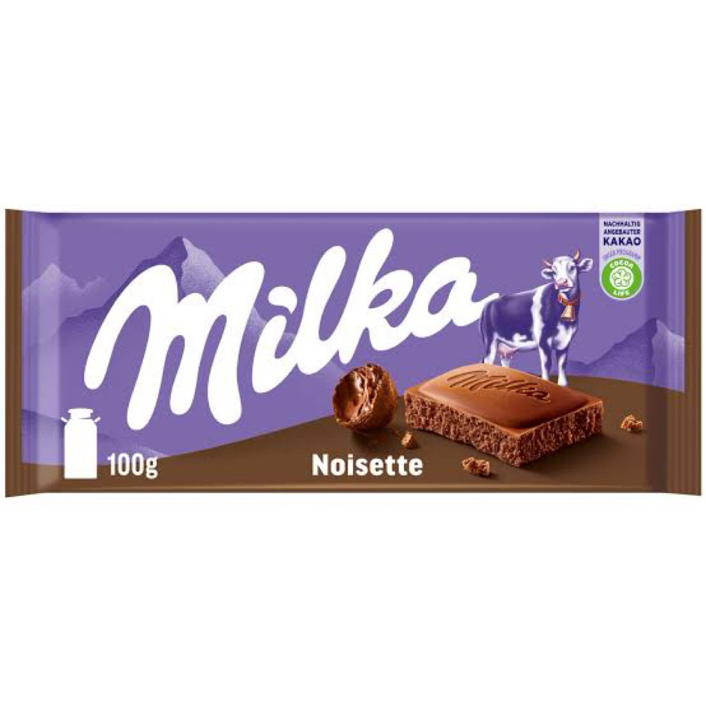 Milka noisette 100g. chocolate  ช็อกโกแลตนำเข้า อร่อย หอม เข้มข้น