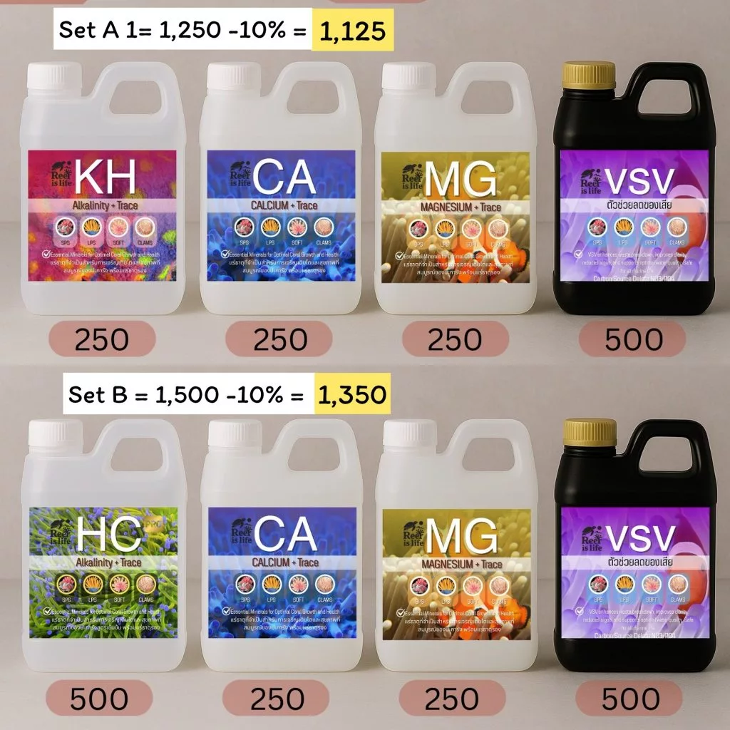 SET รวมแร่ธาตุหลัก แร่ธาตุปลาทะเล ปะการัง KH-CA-MG-VSV thumbnail 8