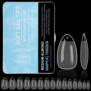 SOFT GEL -600ชิ้น มี15เบอร์ ครบไซส์ ตะไบโคนแล้ว ทำเล็บ