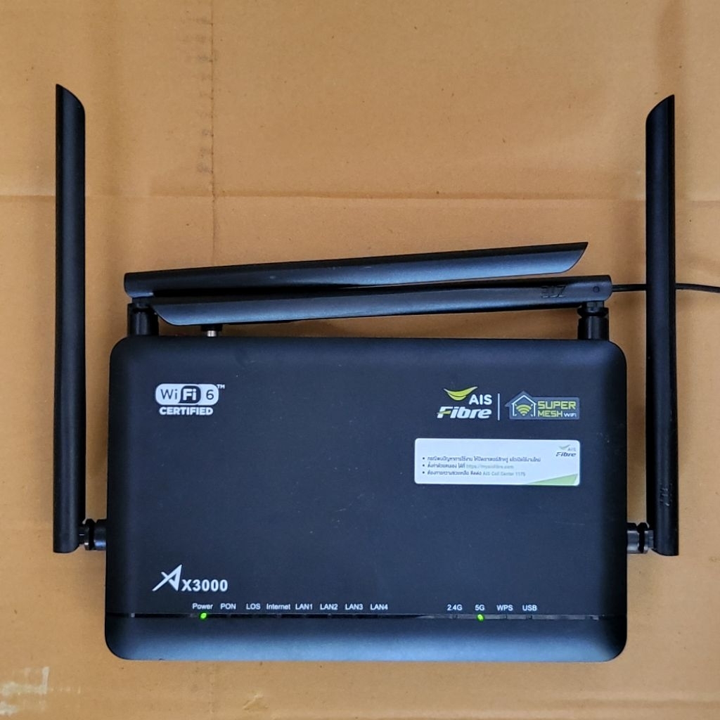 โมเด็ม FIBER OPTIC ZTE GPON ONT ZXHN F6107A AX3000 ใช้ได้ปรกติ