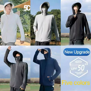GR UPF50+เสื้อกันuv เสื้อกันยูวี 45-107KG ปีกหมวกแบบถอดได้ เดินทางป้องกันรังสียูวี ใส่ได้ทั้งผู้หญิงและผู้ชาย