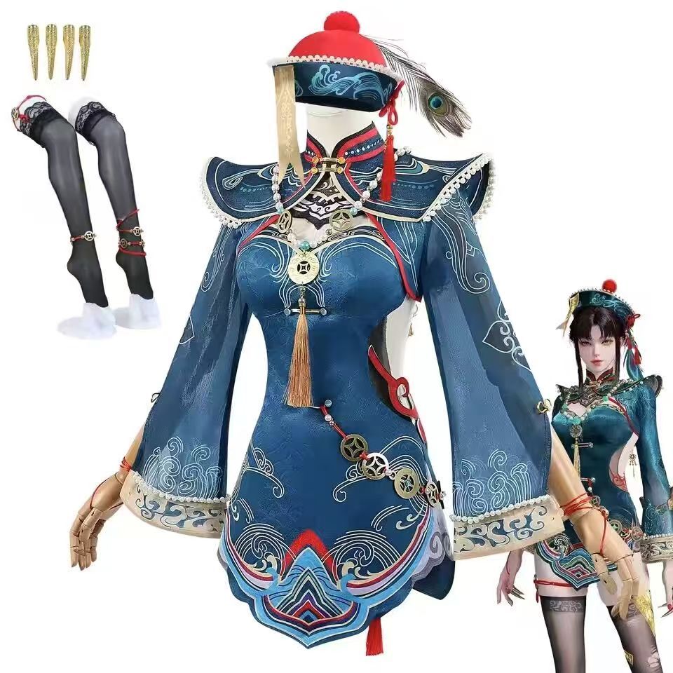 Tessa น่ารักน้อย Zombie Cosplay Couture เกม Naraka: Bladepoint Role-play ชุดสไตล์จีน Hanfu ชุดวิก อุ