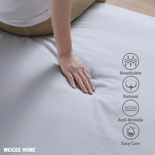 WEICEE ผ้าปูที่นอน Cotton ผ้าปูที่นอนสีพื้น มีให้เลือก12นิ้ว ชุดผ้าปูที่นอน ผ้าหนา ไม่เป็นขุย และไม่ซีดจาง