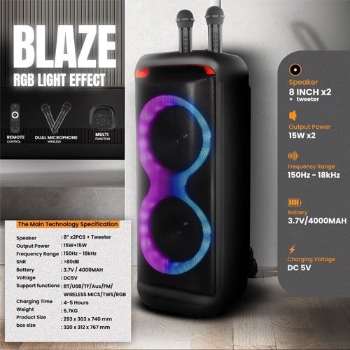 BLAZE SAAG SPEAKER BLUETOOTH +MIC*2/30W