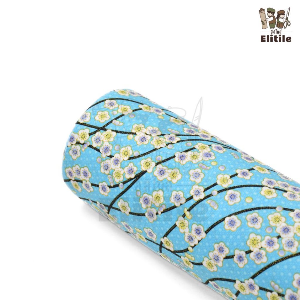 คอตตอนญี่ปุ่น 100% หน้ากว้าง 45 นิ้ว พิมพ์ลายดอกซากุระ ผ้าหลา ผ้าเมตร - รูปที่ 4