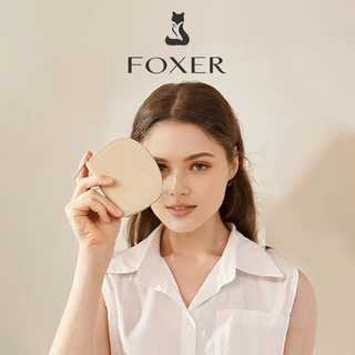 FOXER กระเป๋าสตางค์หนังวัว กระเป๋าสตางค์ผู้หญิง ที่ใส่บัตรเครดิต ทรงครึ่งวงกลม ช่องใส่บัตรหลายช่อง ของขวัญปีใหม่