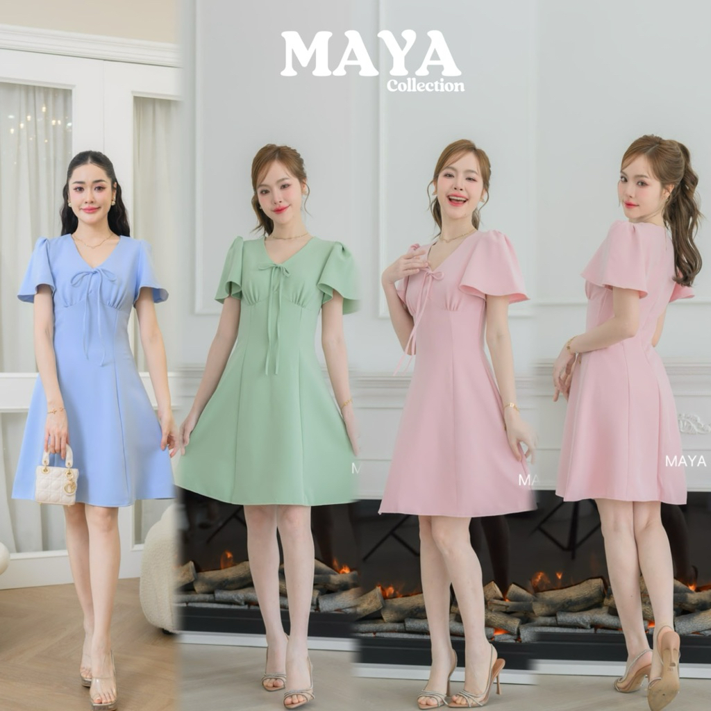 G126 ชุดเดรสทำงาน เดรสไปงาน ชุดออกงาน s-3xlสะโพกฟรีไซด์