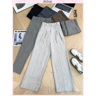 กางเกงสูท กางเกงกระบอก ใส่ทำงาน ทรงกระบอก เอวสูง ใส่เเล้วดูผ…