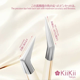 KiiKii แหนบต่อขนตา ที่คีบขนตา ปลายแหลม จับขนตาได้แม่นยํา ใช้งานง่าย ควบคุมทิศทางได้ดี