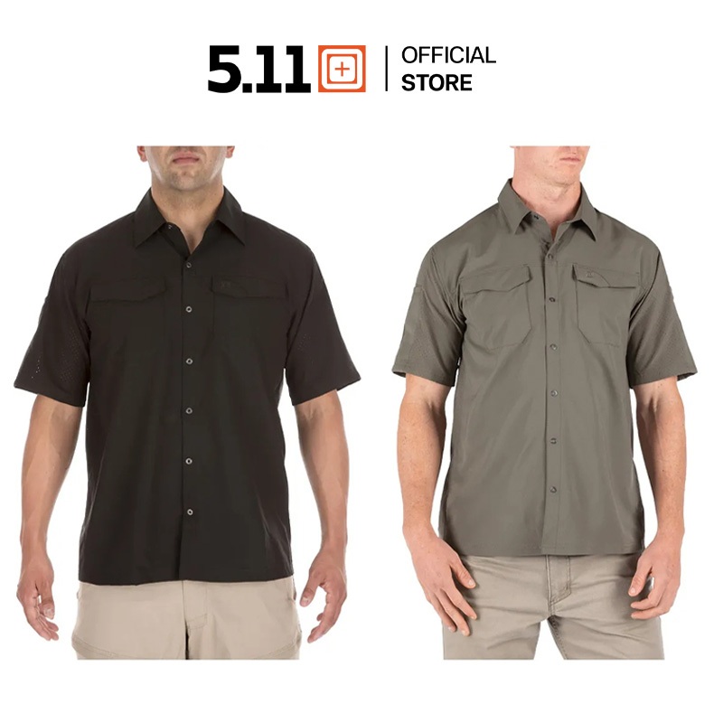 5.11 Tactical - Freedom Flex Short Sleeve Shirt เสื้อเชิ้ตผู้ชาย แขนสั้น สวมใส่สบาย ซับเหงื่อและแห้งเร็ว Official Store