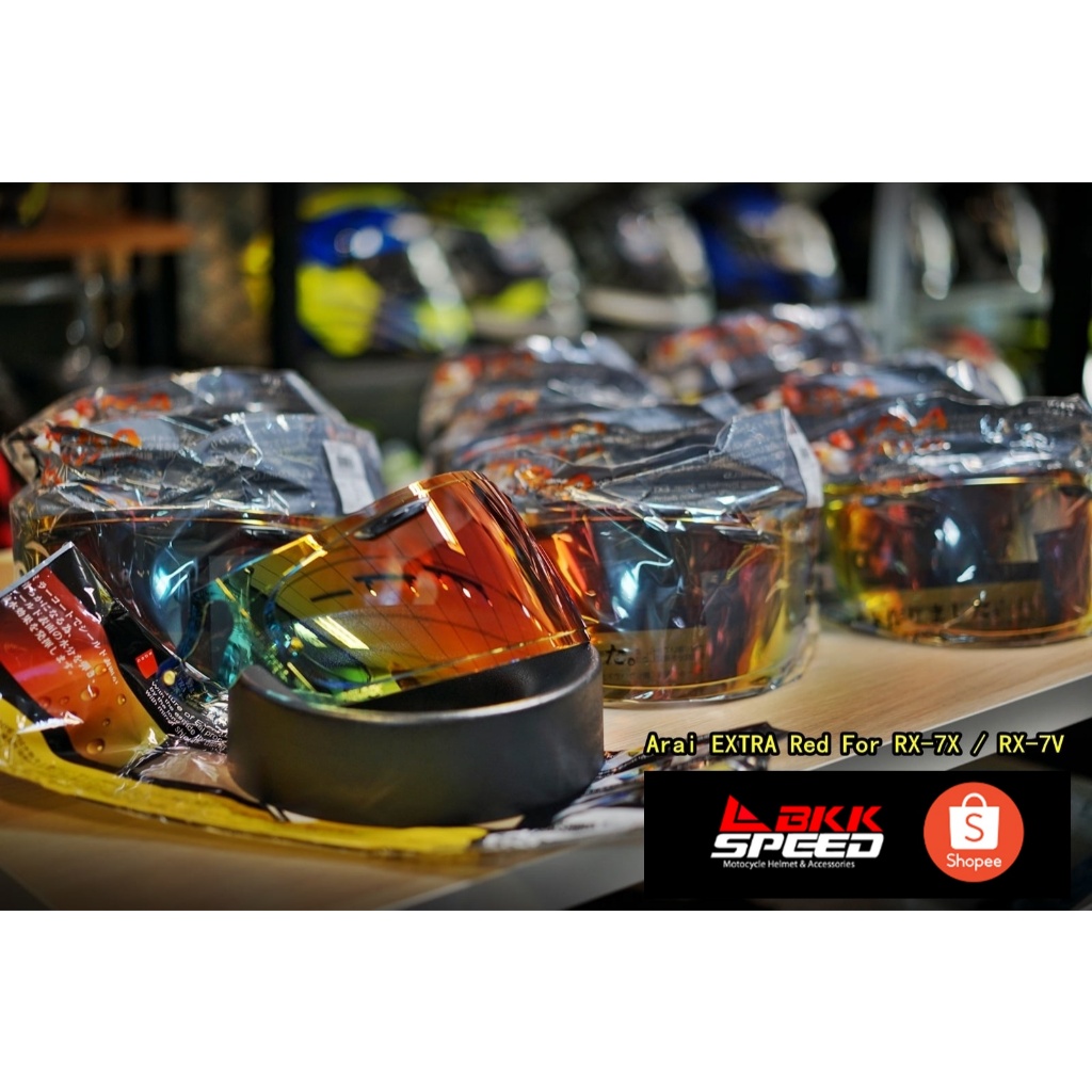 ชิว ปรอท Arai EXTRA RED สำหรับรุ่น Arai RX7X / RX7V / Concept XE / Renegade V