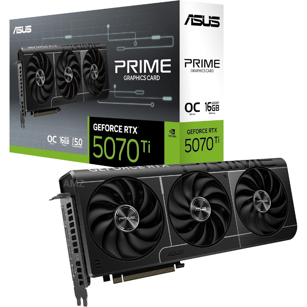 ASUS NVIDIA GeForce RTX 5070Ti Video Card 16GB GDDR7 PCI Express 5.0 / PRIME-RTX5070TI-O16G