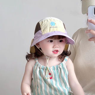 [มาใหม่]หมวกเด็กกันแดดปีกกว้างสุดน่ารัก ป้องกันแสงแดด สีสดใส
