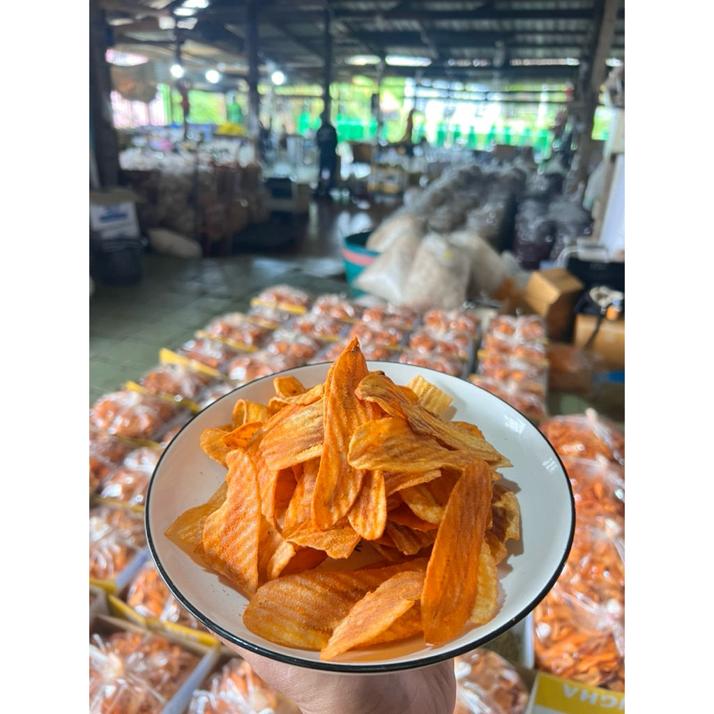 กล้วยบาบีคิว ขนาด1กิโลกรัม อร่อย กรอบ ผงเข้มข้น