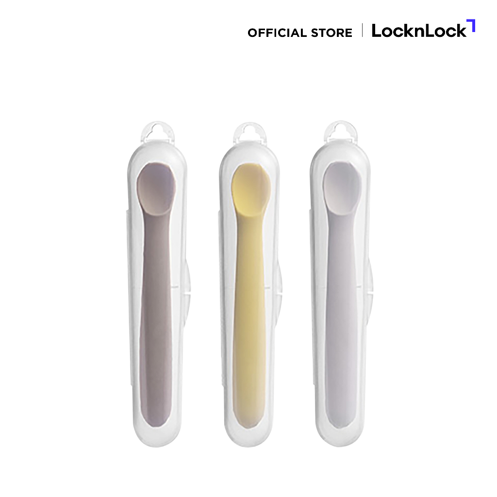 LocknLock ช้อนซิลิโคน Little Luv Silicone Baby Food Spoon รุ่น LBB301S2