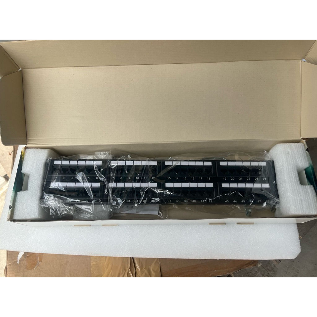 Link US-3048 CAT 5E Patch Panel 48 Port, 2U Rack Mount Support
