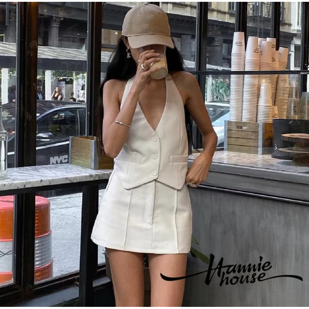 Hannie-ชุดเซ็ทครอปท็อป