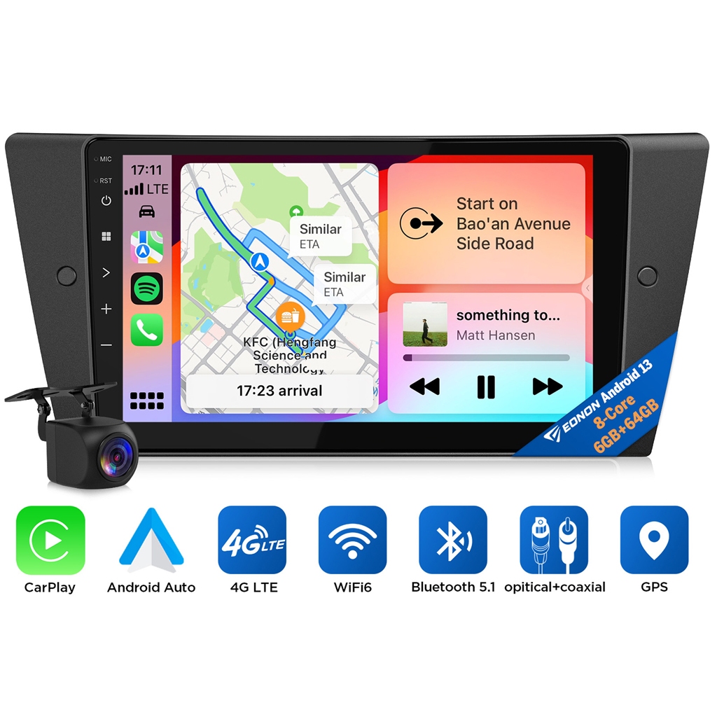 Eonon จอ android รถยนต์ BMW E90 E92 E93 330i Android 13 Apple CarPlay Android Auto QLED DSP E90X6S